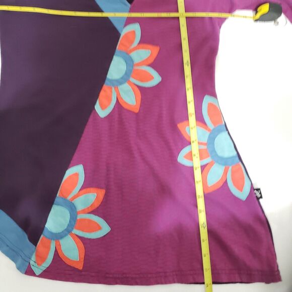 Leopards & Roses | Women's SIZE S Embroidered Art-to-Wear Artsy Tunic Shirt Y2K - Picture 7 of 8